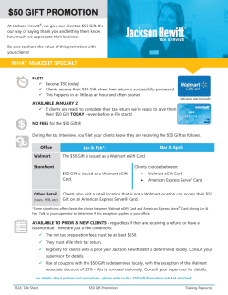 $50 GIFT PROMOTION - the new Tax Prep Info Portal!