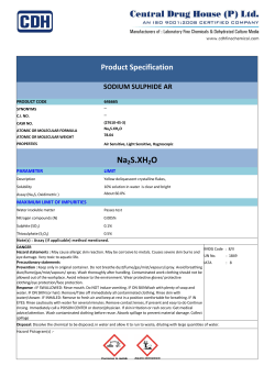 Na2S.XH2O - CDH Fine Chemicals