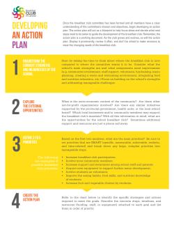 Developing an Action Plan - Breakfast Club of Canada