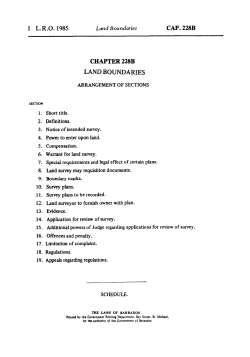 land boundaries act, cap 228b - the Barbados Land Registry Web