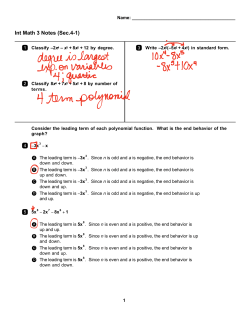 Int Math 3 Notes (Sec.4-1)
