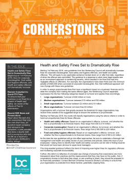 Health and Safety Fines Set to Dramatically Rise