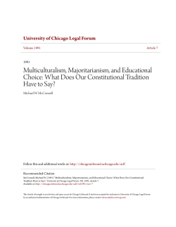 Multiculturalism, Majoritarianism, and Educational Choice