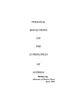 personal reflections on the 12 principles of altrusa