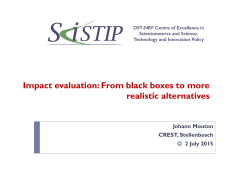 Impact evaluation: From black boxes to more