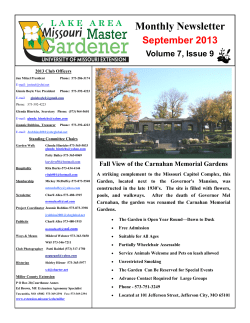 Monthly Newsletter - MU Extension