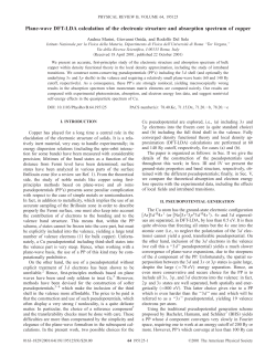Plane-wave DFT-LDA calculation of the electronic structure and