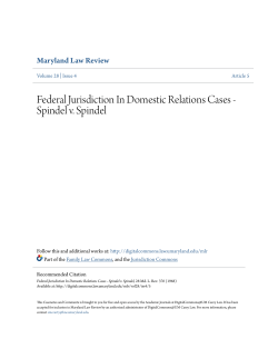 Federal Jurisdiction In Domestic Relations Cases
