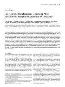 Imperceptible Somatosensory Stimulation Alters Sensorimotor