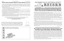 November 2012 - San Ramon Valley Historical Society