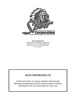 Notice of AGM and Proxy 2014