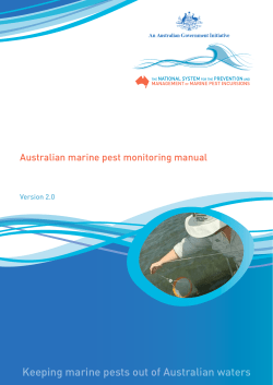 PDF of Australian marine pest monitoring