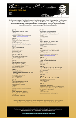 Sesquicentennial of the Emancipation Proclamation
