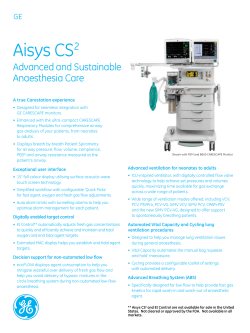 Aisys CS2 - GE Healthcare