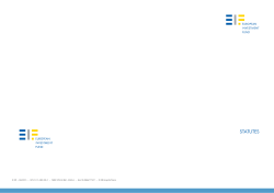 EIF statutes - European Investment Fund