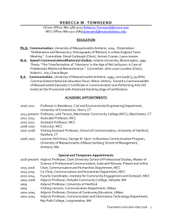 Townsend Resume - Civil and Environmental Engineering