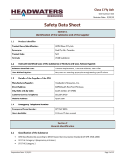 Safety Data Sheet - Headwaters Resources