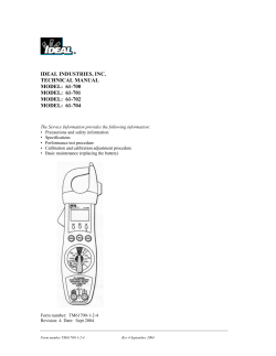 ideal industries, inc. technical manual model