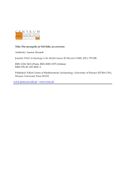 The necropolis at Tell Edfu: an overview