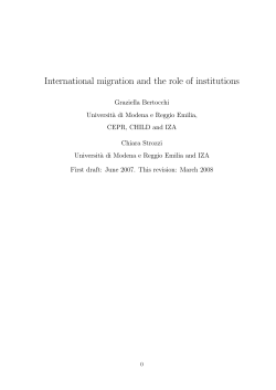 International migration and the role of institutions