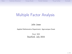 Multiple Factor Analysis