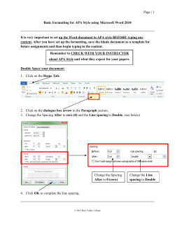 Computer formatting, Word 2010