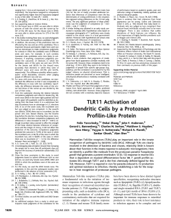 TLR11 Activation of Dendritic Cells by a Protozoan Profilin