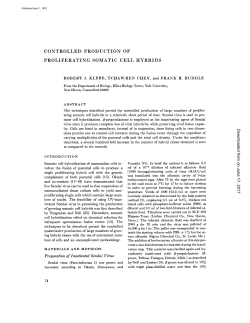 controlled production of proliferating somatic cell hybrids