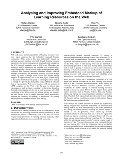 Analysing and Improving Embedded Markup of Learning Resources