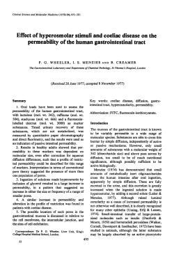 Effect of Hyperosmolar Stimuli and Coeliac