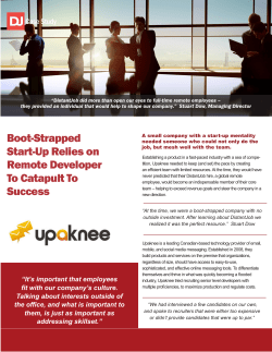 Boot-Strapped Start-Up Relies on Remote Developer To Catapult To