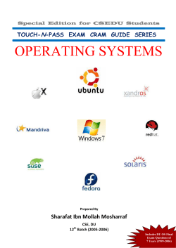 Operating Systems Exam Guide - Touch-N