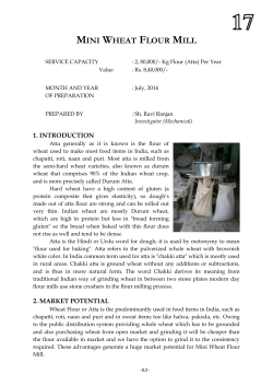 MINI WHEAT FLOUR MILL - msmedinewdelhi.gov.in