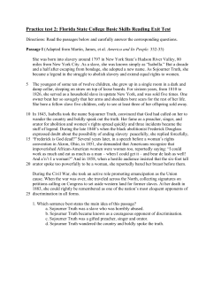 Practice test 2 for the Florida State College Basic Skills Reading Exit