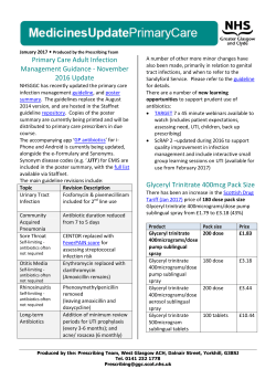 Primary Care Adult Infection Management