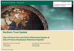 Northern Trust presentation and review of Custodial Services