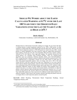 1. 2012 Paper: `Numerical analysis of daily temperatures at the