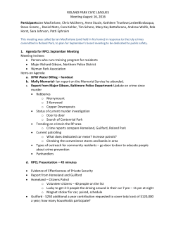 Civic League Meeting Minutes – August 2016