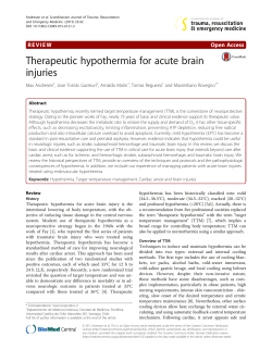 Therapeutic hypothermia for acute brain injuries | SpringerLink