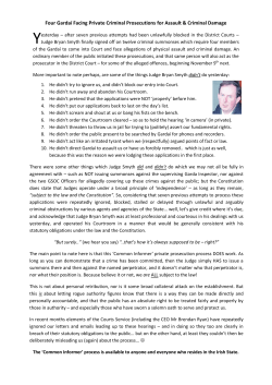 Four Garda&iacute; Facing Private Criminal Prosecutions for Assault