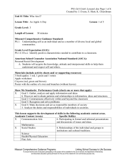 An Apple a Day Missouri Lesson