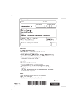 Question paper - Edexcel