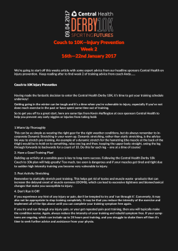 Injury Prevention and Training Plan 2 - 16th