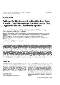 Evidence for Nucleomorph to Host Nucleus Gene Transfer: Light