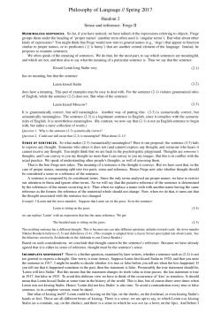 2. Sense and reference II