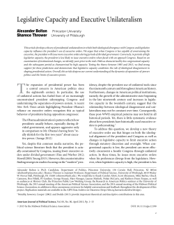 Legislative Capacity and Executive Unilateralism