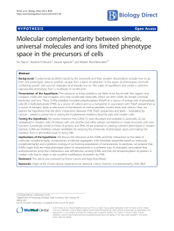 Molecular complementarity between simple, universal molecules