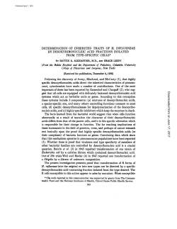 DETERMINATION OF INHERITED TRAITS OF I