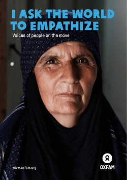 I Ask the World to Empathize: Voices of people on the move