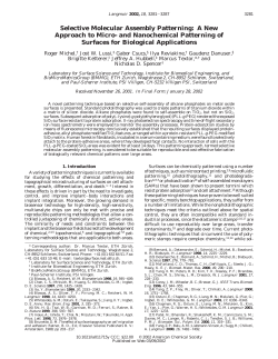 Selective Molecular Assembly Patterning: A New Approach to Micro